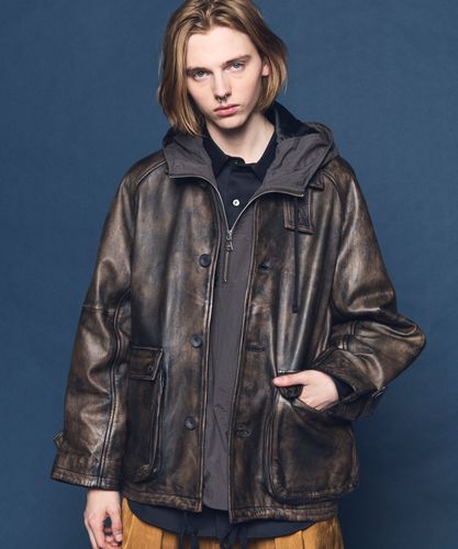 Sheep Leather Single Collard Blouson