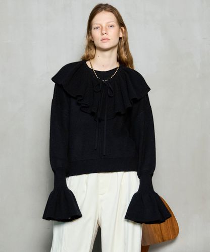 25AUTUMN PRE-ORDER] Ruffled Hem Chenille Knit Tops