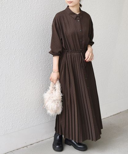 手洗い可能〉割繊 フラワー プリント ノースリーブ ワンピース