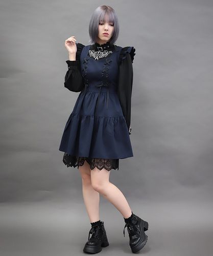 クロスレースフリルミニワンピース | axes femme 公式オンライン