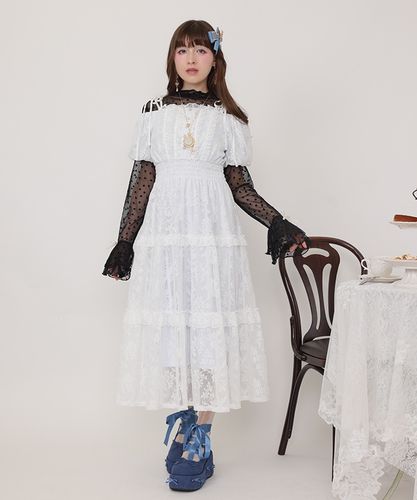 ショルダーリボン総レースワンピース | axes femme 公式オンライン