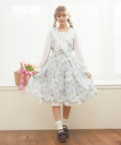 フラワープリントセーラーワンピース【2点10%OFF対象商品】 | POETIQUE