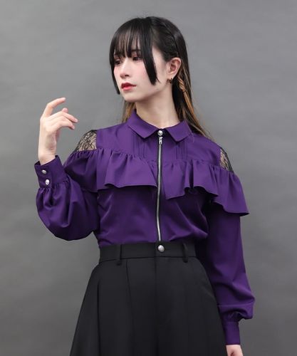 フロントファスナーブラウス | axes femme 公式オンラインショップ