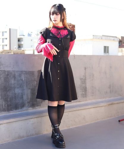 カットアウトデザインミニワンピース | axes femme 公式オンライン