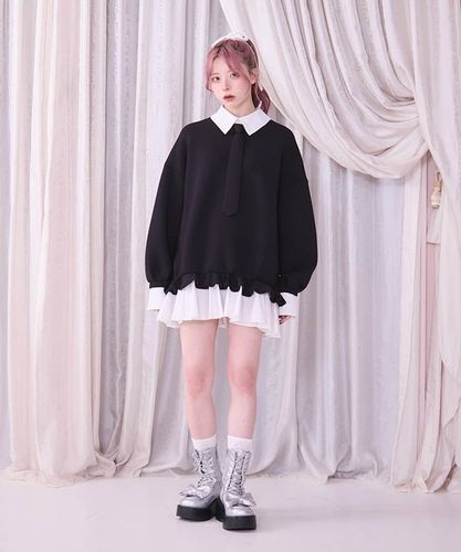 fickle bebe レイヤードスクールワンピース レイヤードスクールワンピース | レディース服・レディース