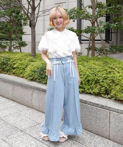 ハイウエストワイドデニムパンツ | axes femme 公式オンラインショップ