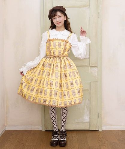 シャルミエール　アクシーズファム　カワイイ　フラッフィベア　ジャンスカ　イエロー フラッフィベアジャンスカ | kawaii | axes femme online shop