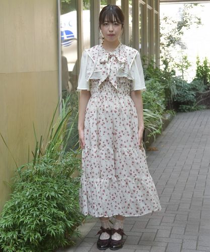 小花柄ブラウス×ワンピースセット | レディース服・レディース