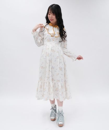 ミモザ×ラベンダー柄ワンピース【10%OFF対象商品】 | axes femme 公式