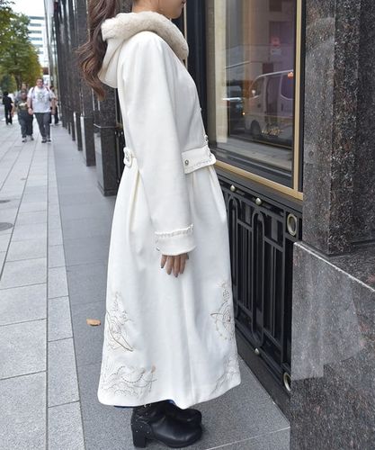 天体刺繍フード付コート | axes femme online shop -outlet-