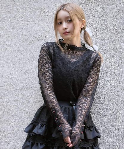 プチローズレーストップス | axes femme | axes femme online shop