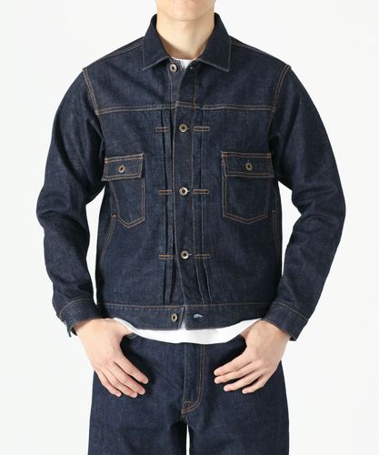 極藍黒　IHJ-123 14ozブロークンセルビッチワークジャケットOD JAPAN BLUE JEANS】14.8oz Type1 Denim Jacket 14.8oz ハードデニム