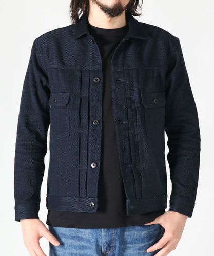 極藍黒　IHJ-123 14ozブロークンセルビッチワークジャケットOD JAPAN BLUE JEANS】14.8oz Type1 Denim Jacket 14.8oz ハードデニム
