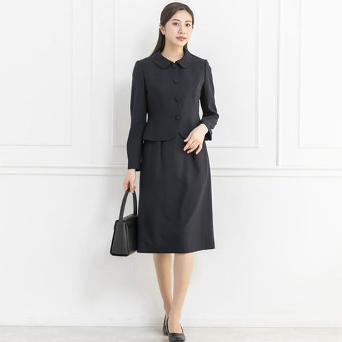 お受験　フォーマル　豪華セット お受験ママを応援!ブルーステッチ入り濃紺スーツプレミアムフォーマル