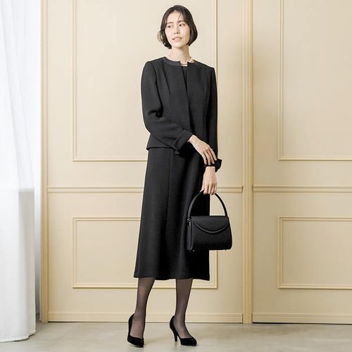 ソワールペルル】ブラックフォーマルアンサンブル(0103624)9号