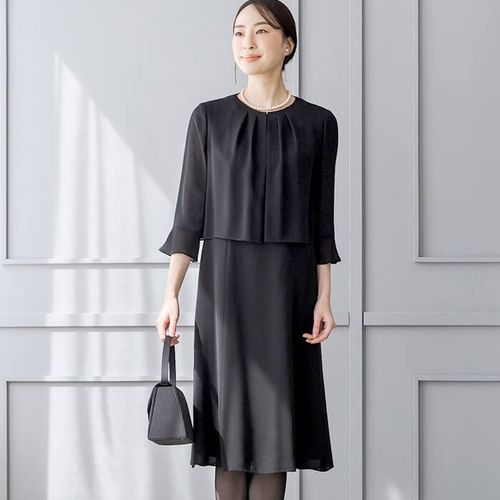 とにかくゆったり夏ワンピース M・ブラック｜東京ソワールオンライン
