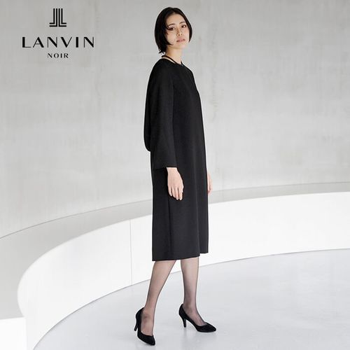 LANVIN ランバン パーティードレス 黒とストライプ ノースリーブ LANVIN ランバン パーティードレス 黒とストライプ ノースリーブ