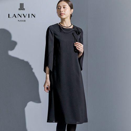 LANVIN フォーマルワンピース Mサイズ LANVIN NOIR／ランバン ノワール レディース ブラックフォーマル