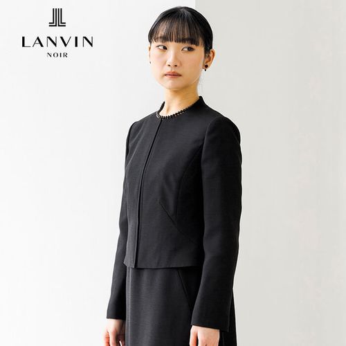 東京ソワール LANVIN 36号 アンサンブル 新品LANVIN NOIR ランバンノワールモチーフのアンサンブル ブラック