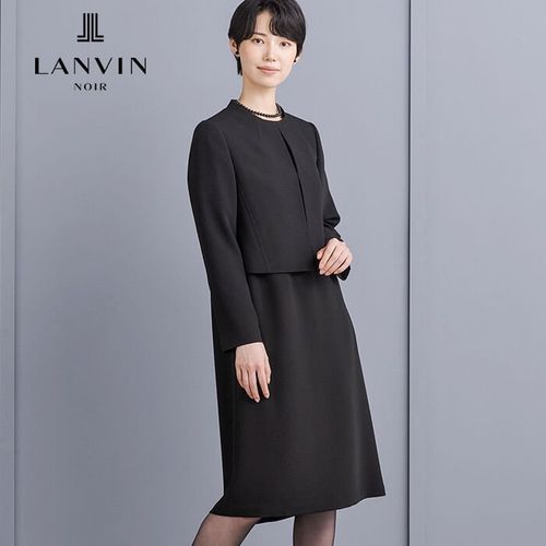 リボンカラーがフェミニンなアンサンブル 9号・ブラック｜東京