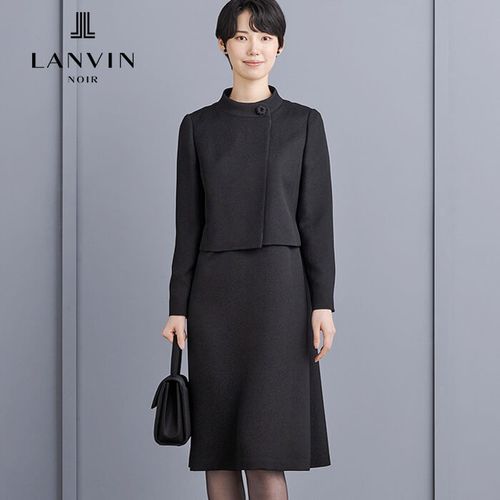 23AW 美品　ランバンノワール　スタンドカラージャケット　ノーカラージャケット 0703434_fa5a069508b4769f7f1b59