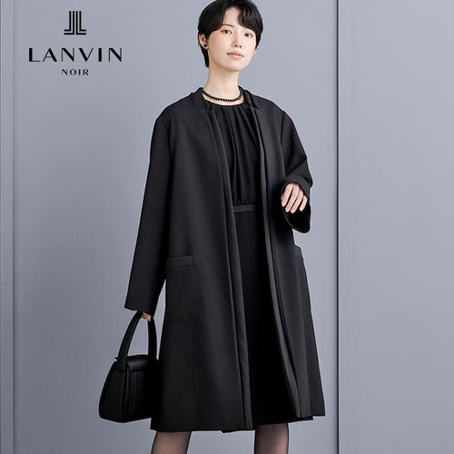 GIVENCHY Life ウール　ノーカラー　コート　ブラック　9 号 0709421_e17a662d475be71db1114d