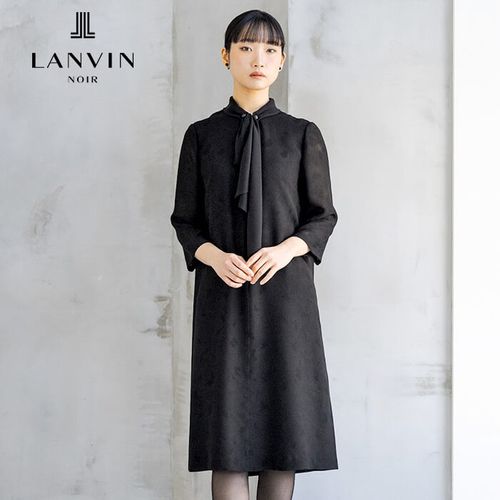 新品✨️ランバンコレクション　ワンピース ズボン2点 ネックレス1点 4点セット りぼん＆フリル付きパール釦フラワー×ドットプリントワンピース