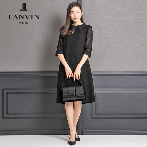 ★LANVIN★ブラック牛革★美品★23,5～24㌢★お受験ママにも★ ランバンノワール｜ブラックフォーマル(0703334)11号・ブラック
