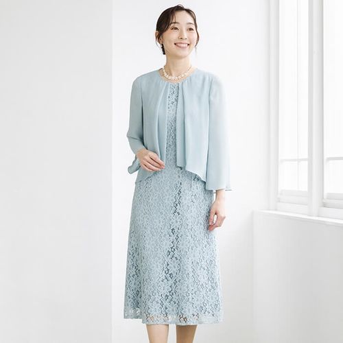 東京ソワール Apploberry 花柄ワンピース　13号　未使用タグ付き 東京ソワール 手洗い可能 花柄レースセパレートワンピース