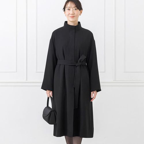 TOKYO SOIR ノーカラー ロングコート 東京ソワール 17号 東京ソワール ブラックフォーマル 喪服 レディース ロングジャケットの