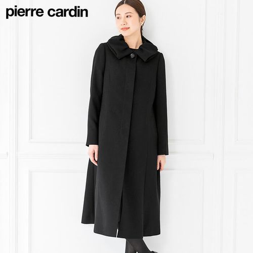 pierre cardin ロングコート グレー ダブル ウール カシミア 冬オススメ】pierre cardin カシミアチェスターコート グレー