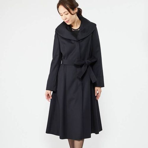 TOKYO SOIR ノーカラー ロングコート 東京ソワール 17号 東京ソワール ブラックフォーマル 喪服 レディース ロングジャケットの