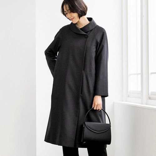 TOKYO SOIR ノーカラー ロングコート 東京ソワール 17号 東京ソワール ブラックフォーマル 喪服 レディース ロングジャケットの