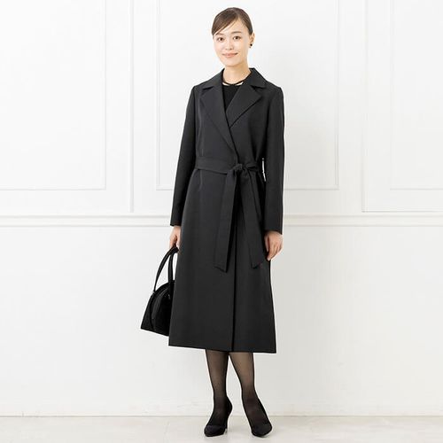 SOIR 東京ソワール ステンカラー ロングコート 黒 レディース L SOIR 東京ソワール ステンカラー ロングコート 黒 レディース L