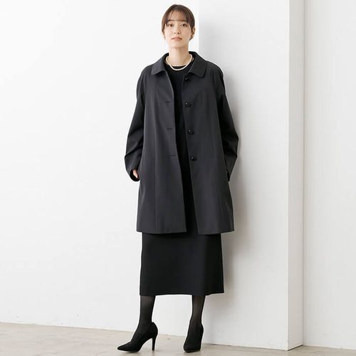 ヴィンテージ ディオール 切替レザー フォーマル ブラックロングコート ベルト 0709420_2ff6122f375a01c0bc6e80