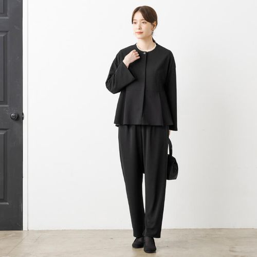 洗える｜ストレッチ素材のパンツスーツ 9号・ブラック｜東京ソワール