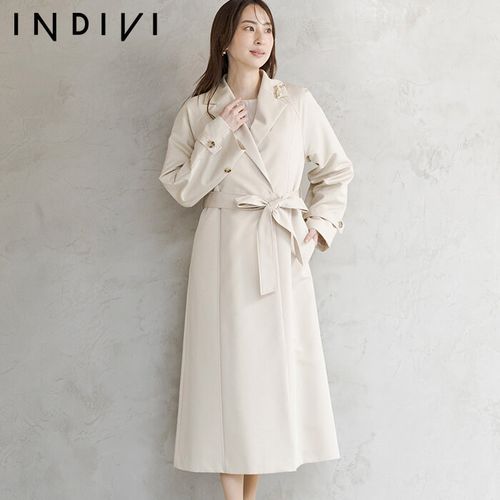 東京ソワール　ノーカラーコート　フォーマルコート　ミドル丈　モヘア風　タグ付新品 フルールノワール ソワール ペルル】フォーマルコート(0109440