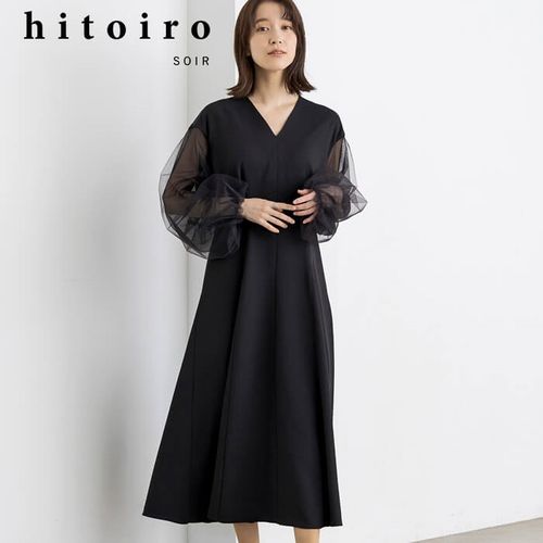 藍染クロスターバRICA &藍染スカートsuzu &ワンピースsorairo 東京ソワール 手洗い可能 花柄レースセパレートワンピース