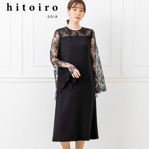 訳あり　新品　東京ソワール　hitoiro SOIR パフスリーブワンピース 4301735_43634ea79a0759a6f120b8