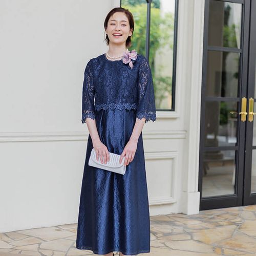 極美品✨大きいサイズ✨東京ソワール　マザーズドレス　セットアップ　13号　結婚式 東京ソワール ドレス ワンピース 紺 ネイビー 結婚式 母親 親族