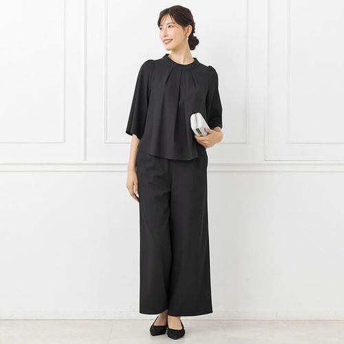 15号～19号｜リボン刺繍がポイントのセットアップ 15号・ネイビー
