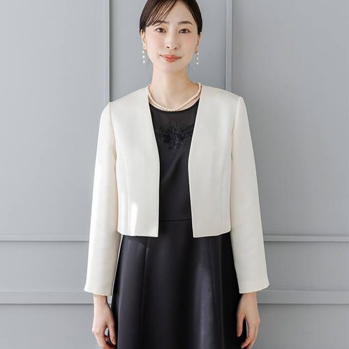 洗練された印象のラメツイードジャケット 9号・チドリ｜東京ソワール