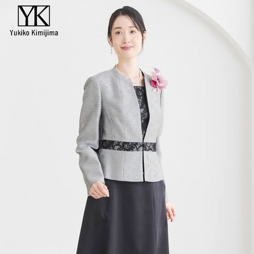 ユキコキミジマ】ジャケット(4810306)9号・シロクロ