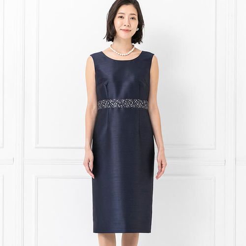 SOIR DOLCE ソワールドルチェ｜11号 L ドレス ワンピース　ロング ロングドレス(6421202)11号・ブラック×モカ｜東京ソワール