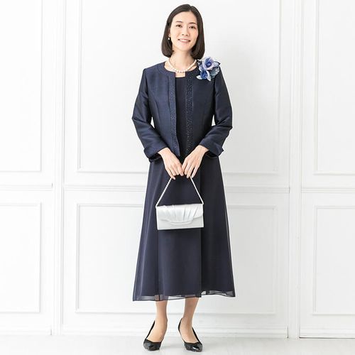 タグ付き(21)東京ソワール soir dolce シフォンのフレアーワンピース シフォンのフレアーワンピース 9号・ブラック｜東京ソワール