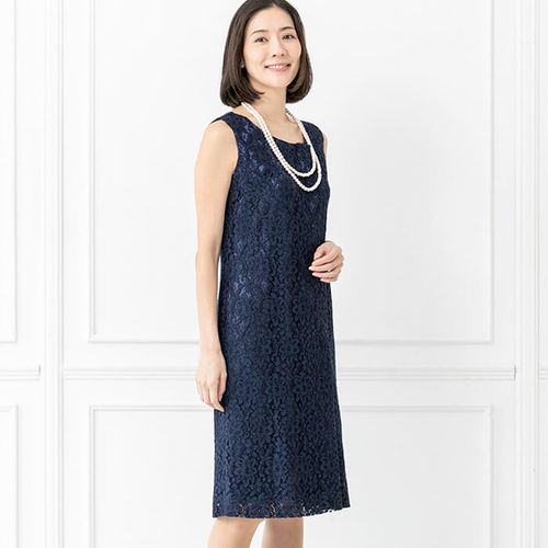 O.P特価☆SOIR DOLCE アンサンブル ツーピース11 ワンピース(6401872)11号・ネイビー｜フォーマルメッセージ