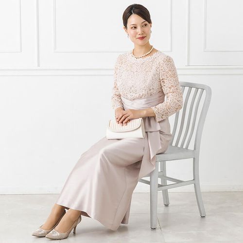 ロングドレス(6421511)13号・ピンクベージュ｜フォーマル