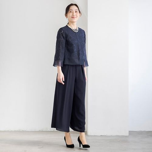 洗える｜大人の頼れるパンツスーツ 7号・ネイビー｜東京ソワール