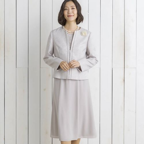 【訳あり美品】Rifanne Liz 東京ソワール 日本製 ファンシー素材ドレス 7803615_9ad8e8228f5aac3ed5ace0