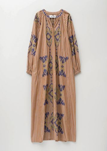 Cotton Jacquard Marigold Print Shirring Dress | Pasand by ne